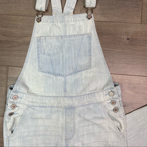 HOLLISTER Crop Boyfriend Denim Overalls Skinny M - Picture 6 of 8